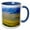Blue/White, variant on 3drose, Alaska, Gates of the Arctic National Park, Noatak River Bends., 11oz Two-tone Green Mug