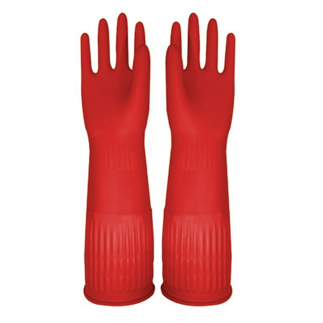 Full Hand Protection Gloves Waterproof Non-slip Dishwashing Gloves Heat-insulated Kitchen Cleaning Tool
