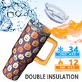 thumbnail image 4 of 40oz Halloween Travel Tumbler with Straw & Handle, Insulated Stainless Steel Cup for Fall, 4 of 7