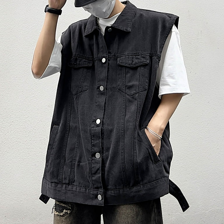 Casual Solid Pocket Turndown Collar Sleeveless Straight Denim Dresses Casual Solid Pocket Turndown Collar Sleeveless Straight Denim Dresses
