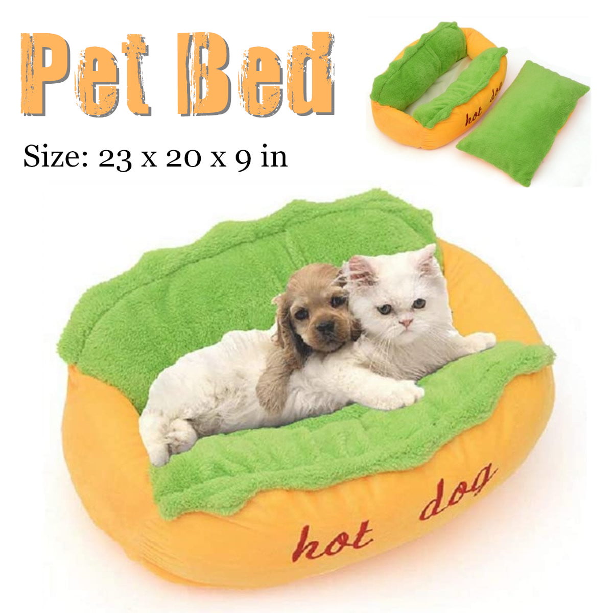 Hot Dog Washable Cotton Kennel Dog Nest Puppy Pet Bed House Warm Cushion Pad Mat