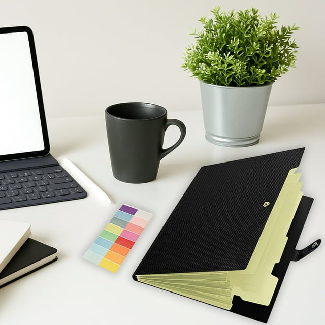 A4 Data Office Storage Folder with Button Closure, Organizer File for Documents, Multipurpose Plastic Folder for School, Office, and Academic Use, Compact and Ergonomic Design