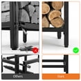 thumbnail image 2 of Support Extérieur Robuste pour Bois de Chauffage - Porte-Bûches Surélevé en Acier - Organisateur de Rangement Durable et Résistant aux Intempéries - pour Patio, Foyer et Jardin - Support pour Bois de Chauffage 700 6 Pi + Housse Imperméable, 2 of 8