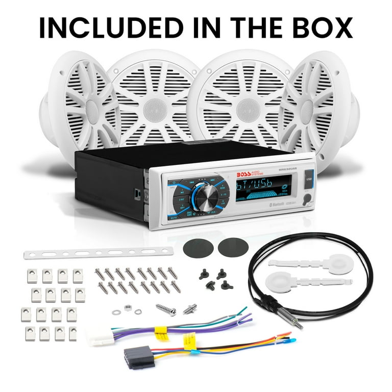 MCM Custom Audio 60-10020 6.5" Marine Wakeboard Tower Speaker Pair - White, Waterproof, 100W RMS