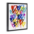 thumbnail image 3 of Stupell Industries Modern Hearts with Paint Drip Black Floating Frame Canvas Art, 17 x 21, by Victoria Barnes, 3 of 8