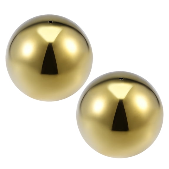 80mm Dia 201 Stainless Steel Hollow Cap Ball Spheres for Handrail Stair Newel Post Gold Tone 2 pcs