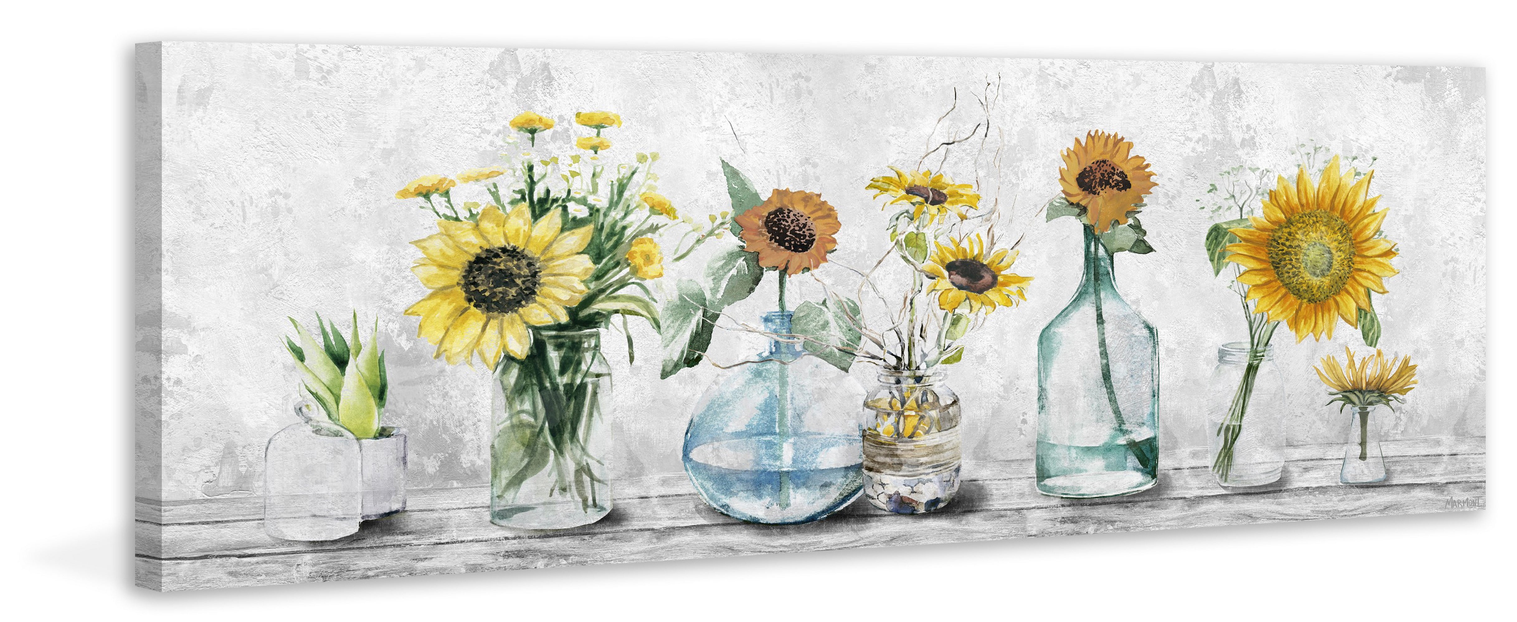 Marmont Hill Sunflowers Spot Canvas Wall Art