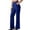 *1-Blue, variant on VBVC Women's High Waist Wide Leg Dress Pants,Button Detail Stretch Work Trousers For Women,Ladies Casual Office Palazzo Pants with Pockets,Khaki,S-3XL