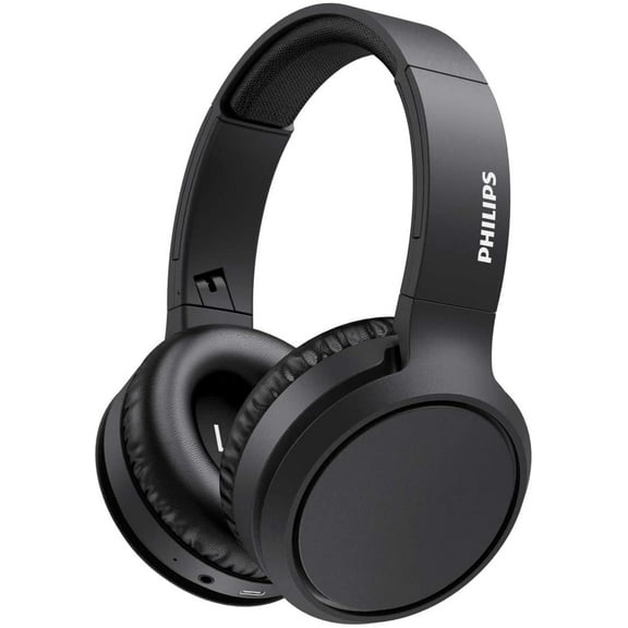 PHILIPS H5205 Over-Ear Wireless Headphones with 40mm Drivers, Lightweight Cushioned Headband, 29Hrs, USB-C, Bass Boost, Black