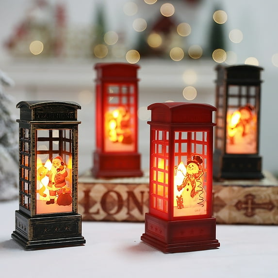 Bobasndm Christmas Lantern, Decorative Snow Globe with Light for Home Decor, Waterproof Flashing Fairy Lights for Christmas Tree, Garden, Bedroom, Parties