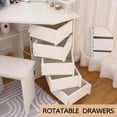 thumbnail image 3 of Coiffeuse avec Étagères Table de Maquillage d'Angle avec 5 Tiroirs Pivotants et Luminosité Réglable pour Chambre, 3 of 5
