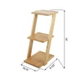 thumbnail image 3 of Flora Bunda 19"H 3-Tier Foldable Shelf Grey - Wood, 3 of 4
