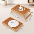thumbnail image 6 of Artmeer Bamboo Bed Tray Table with Folding Legs, Breakfast and Laptop Tray, Natural, 6 of 8