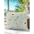 thumbnail image 6 of Outdoor Pillows Waterproof, Spring Flowers Bedding Throw Pillows with Insert for Couch Sofa Bed, Green Farmhouse Floral Leaves Branches 16x16 Inch Pillowcases Decorative Camping Patio Pillow Set of 1, 6 of 8