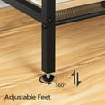 thumbnail image 5 of HOOBRO 28.9" Tall End Telephone Table with Adjustable Mesh Shelves Hallway Living Room Rustic Brown BB03DH01, 5 of 9