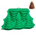 thumbnail image 1 of 3D Christmas Tree Baking Mould cake pan silicone mold,5 cavities christmas tree for bread, mousse cake,muffins,ice cubes, 1 of 5