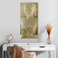 thumbnail image 2 of Elephant Stock Limestone Buddha Wall Art - Vertical Multi Panel Canvas - Living Room Wall Decor - Religion And Spirituality Multi Panel - White And Beige Decor - 15" x 32", 2 of 4