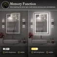 thumbnail image 5 of GODCHAR 24" x 36" UL Certified LED Bathroom Mirror Anti-Fog Tempered Glass, 5 of 14