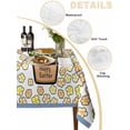 thumbnail image 5 of Easter Suqare Tablecloth - 54 x 54 Inch, Bunny Ears Spring Yellow Flowers Potted Plant Pastoral Waterproof & StainResistant Tablecloth, Washable Oil-proof Table Cover for Dining/Party/Wedding/Buffet, 5 of 9