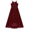 thumbnail image 4 of YiZYiF Girls Chiffon Pleated Prom Ball Gown High-low Asymmetrical Hem Wedding Birthday Party Dress, 4 of 7