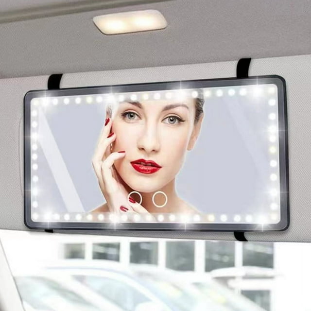 Espejo cosmético LED para automóvil, espejo de tocador para automóvil, espejo táctil para visera de automóvil con luz LED, espejo para automóvil, innovación moderna