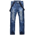 thumbnail image 2 of Pantalones de esquí de vaquero de invierno Pantalones de esquí dobles de snowboard para hombre Pantalones de esquí gruesos y cálidos, 2 of 4