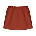 thumbnail image 4 of Wxolcjlv Women's Solid Mini Skirt Elastic Waist Casual Beach Short Skirts, 4 of 5