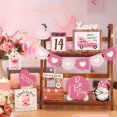 thumbnail image 4 of Valentine's Day Tiered Tray Decor Red Heart Wood Sign Valentine Table Decorations Farmhouse Romantic Tabletop Signs for Valentine's Day Wedding Home Party Decor, 4 of 8