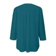 thumbnail image 6 of Green Womens Blouses Womens Tops Casual 3/4 Sleeve Blouses V Neck Business Work Shirts Ladies Tops and Blouses, 6 of 6