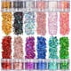 thumbnail image 1 of Holographic Chunky Glitter 12 colores Total 120g Cara Cuerpo Ojo Cabello Uñas Festival Chunky Holographic Glitter Diferentes tamaños, estrellas y hexágonos en forma Ormromra WMZL-1220, 1 of 7