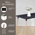 thumbnail image 2 of Mesa Rectangular Comedor Minimalista Estilo Nordico Moderna negro 6.49 pulg Pido Todo SO-MM1-01, 2 of 6