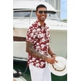 thumbnail image 7 of COOFANDY Mens Beach Shirts Short Sleeve Floral Button Down Shirt Island Cruise Ship Essentials, 7 of 7