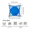thumbnail image 6 of Geometric Blue&White Square 18" x 18" Throw Pillow Cover, 6 of 8
