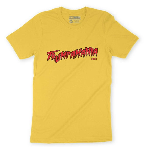 Function - Donald Trump Trumpamania 2024 Republican Rally Wrestling Men's Yellow T-Shirt - Bold Political Graphic Tee