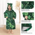 thumbnail image 4 of BZSMCE Wearable Blanket Hoodie Fashion Lush Green Butterfly Haven Home Wear, 4 of 7