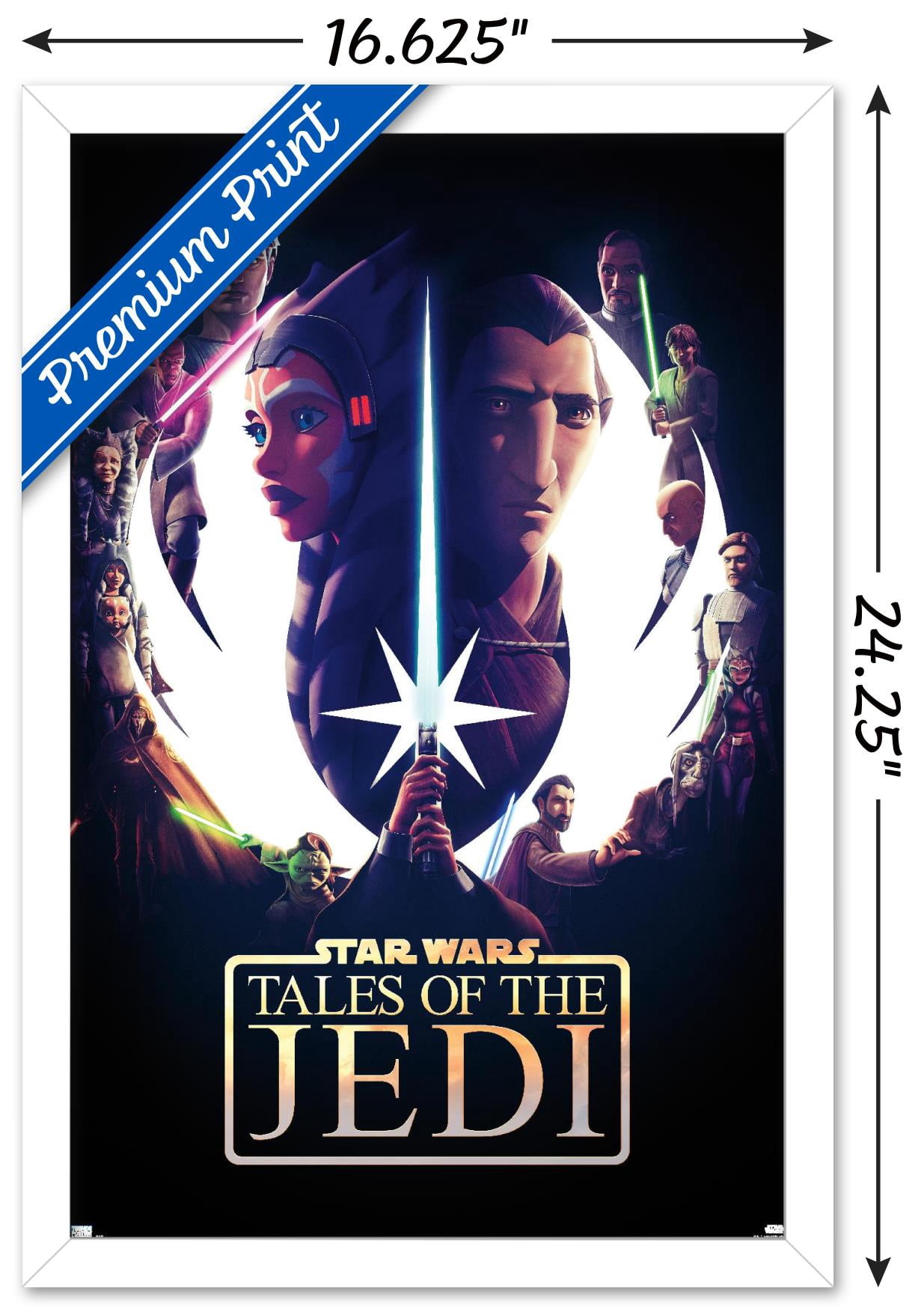 Star Wars: Tales of the Jedi - One Sheet Wall Poster, 14.725" x 22.375" Framed