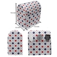 thumbnail image 5 of Abstract Lounger Chair Bag, Big Red Dots Squares and Dashed Lines Geometric Tile Print, High Capacity Storage with Handle Container, Lounger Size, Navy Blue White Red, by Ambesonne, 5 of 5