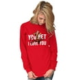 thumbnail image 4 of Bet Giraffe I Love You Funny Women's Long Sleeve T Shirt Brisco Brands M, 4 of 6