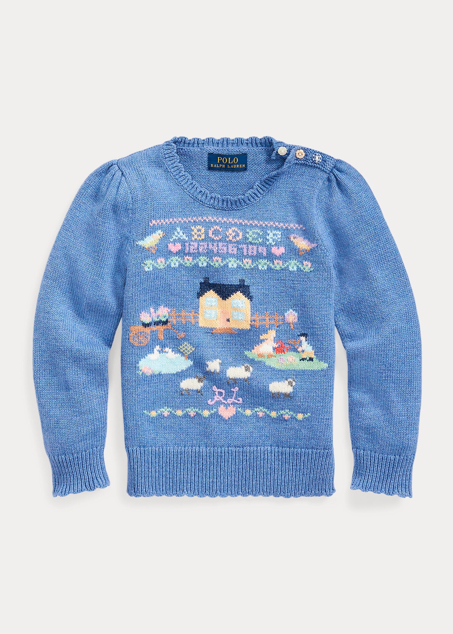 Polo Ralph Lauren BLUE Girls Farm House 
