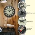 thumbnail image 6 of Infinity Instruments 3D Plastic 12" Indoor Wall Clock with 3D Numbers, Silent Movement, Black, 6 of 7