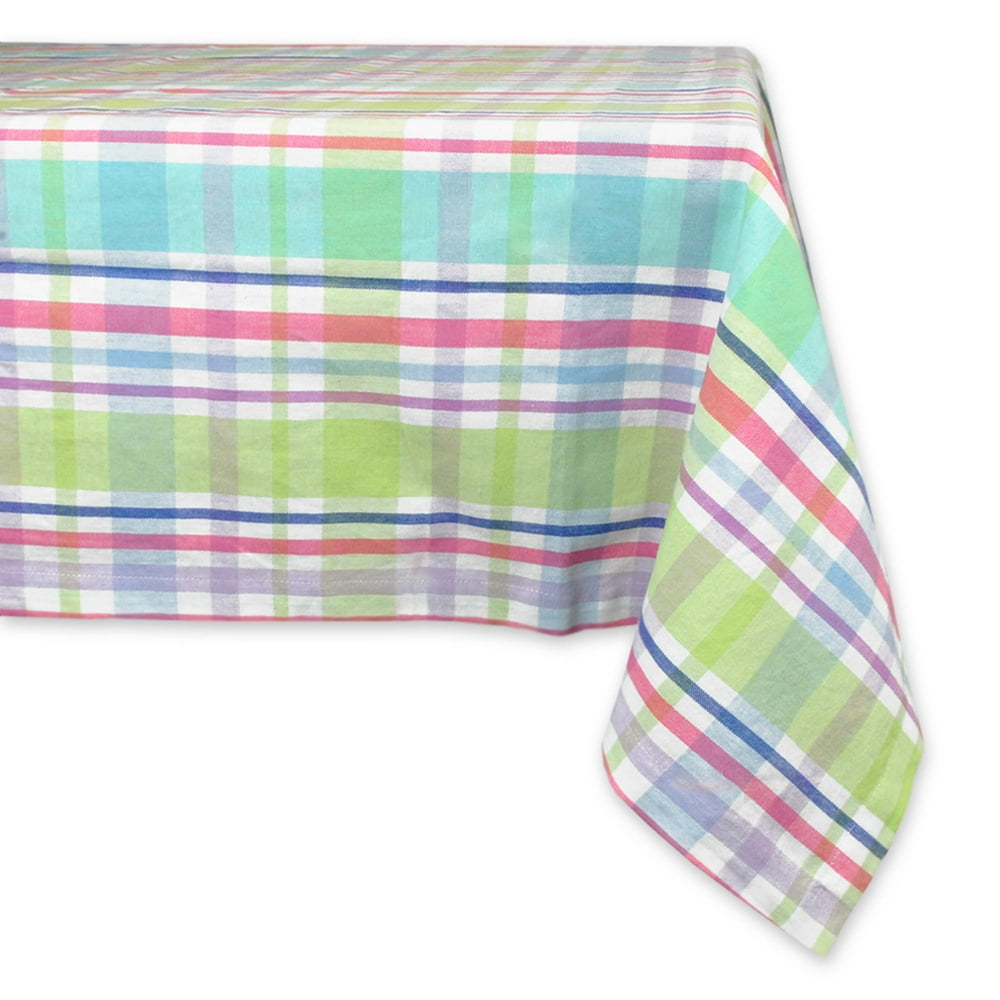 DII Spring Plaid Rectangle Tablecloth, 60x84", 100 Cotton Walmart