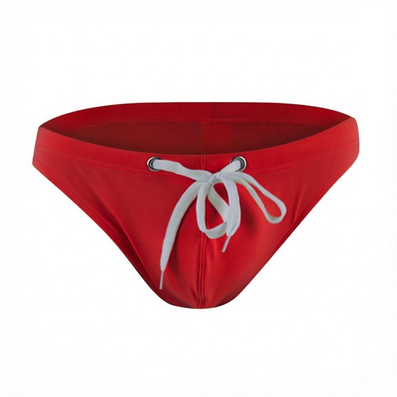 Mens Briefs Solid Color Drawstring Swim Lightweight With Smooth Elastic Waistband Underwear for Men