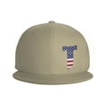 thumbnail image 2 of ZICANCN Alphabet T America Usa Flag Baseball Caps, Trucker Hats for Men And Women, Adjustable Breathable Flat Caps, Natural, 2 of 8