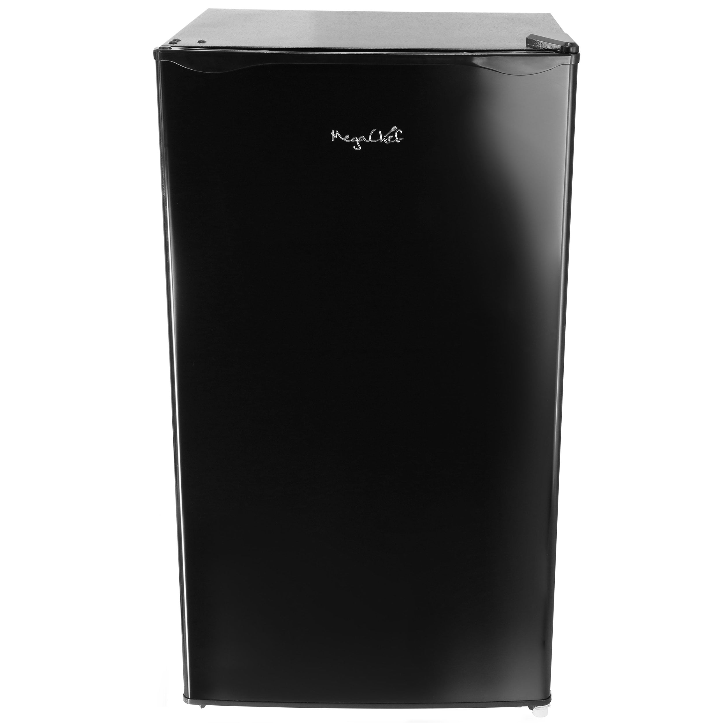 MegaChef Mini Refrigerator with Shelves, Stainless Steel Black, 43.8 lb