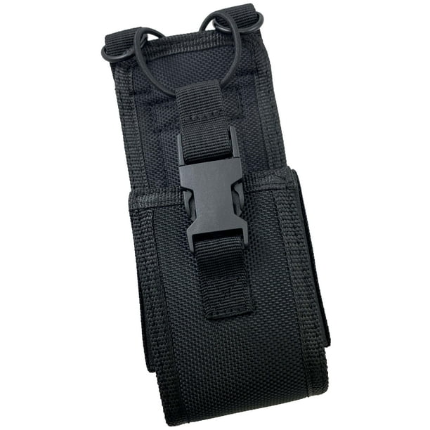 Black Rugged Nylon Radio Case Tactical Holder Holster [Dual Duty