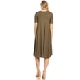 thumbnail image 5 of MOA COLLECTION Women's A-Line Short Sleeve Jersey Knit Dress - Comfortable Relaxed Fit (S-3XL), 5 of 6