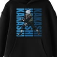 thumbnail image 2 of Naruto Kakashi Action Pose Long Sleeve Youth Black Hooded Sweatshirt-Medium, 2 of 4