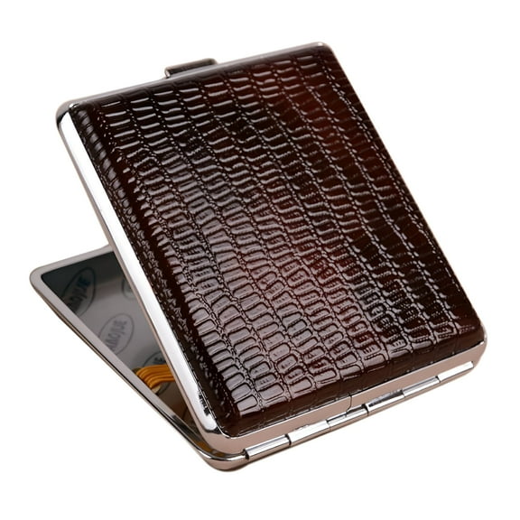 GASTROPOD Retro Leather & Metal Cigarette Box Pouch Case Holder Tobacco Storage Container