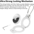 thumbnail image 2 of Compatible with Apple AirTag Secure Holder with Cable, Air Tag Lock Case Keychain Keyring Luggage Holder for Keys, Luggage & More, 2 of 5