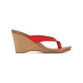 thumbnail image 2 of Style & Co. Womens Chicklet Faux Leather Thong Wedge Sandals, 2 of 3